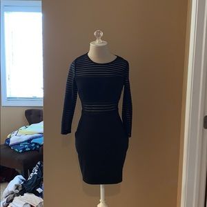 Lulus black dress with mesh